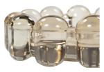 Chic Smoky Glass Bubble Candle Dish