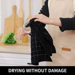 Cotton Terry Checkered Kitchen Towels - 4 Pack