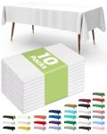 White Disposable Tablecloths 10 Pack for Events