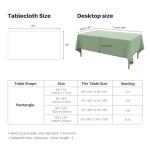 Sage Green Waterproof Linen Tablecloth for Rectangles