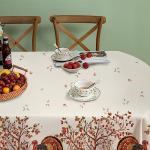 Thanksgiving Turkey Pumpkin Waterproof Tablecloth 54 x 72