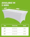 Fitted Spandex Tablecloths for Rectangle Tables - 2 Pack
