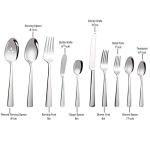 45-Piece Flatware Sets, Silverware Set for 8, Durable Stainless Steel Tableware in Ergonomic Design Size and Weight, Kitchen Utensils Set with Steak Knives, Rust-proof, Dishwasher Safe