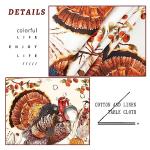 Thanksgiving Turkey Pumpkin Waterproof Tablecloth 54 x 72