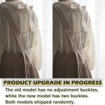 Uaussi Cross Back Cotton Linen Apron with Pockets