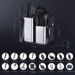 RAXCO 18-Piece Kitchen Utensils Set with Holder