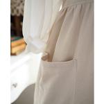 Uaussi Cross Back Cotton Linen Apron with Pockets