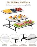 Yedio 3-Tier White Serving Tray Stand