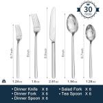 30-Piece Stainless Steel Flatware Set for 6