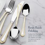 Mikasa Gold Accent Regent Bead Flatware Set for 12