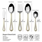 Mikasa Gold Accent Regent Bead Flatware Set for 12