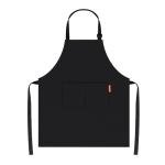 Adjustable Black Cotton Chef Apron with 2 Pockets