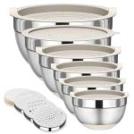 Fyrnova 6-Piece Stainless Steel Mixing Bowls Set