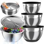 Stainless Steel Mixing Bowls Set with Lids