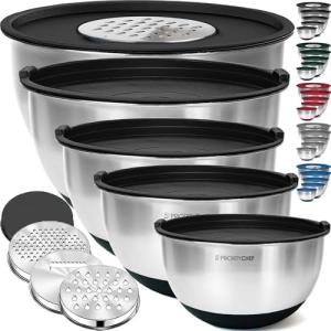 Stainless Steel Mixing Bowls Set with Lids