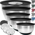 Stainless Steel Mixing Bowls Set with Lids