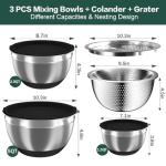Stainless Steel Mixing Bowls Set with Lids