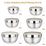 Fyrnova 6-Piece Stainless Steel Mixing Bowls Set