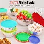 7-Piece Stainless Steel Mixing Bowls Set with Lids