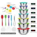 7-Piece Stainless Steel Mixing Bowls Set with Lids