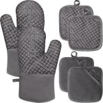 4-Piece High Heat Oven Mitts and Potholders