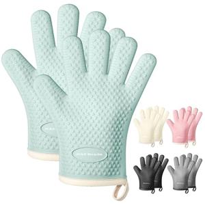 Silicone Oven Mitts for Heat Protection and Grip