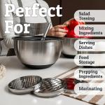 Stainless Steel Mixing Bowls Set with Lids