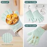 Silicone Oven Mitts for Heat Protection and Grip
