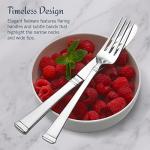 Mikasa Harmony 65-Piece Flatware Set for 12, 18/10 Stainless Steel Silverware with Forks, Knives, Spoons, and Serving Utensils, Elegant Design