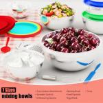 7-Piece Stainless Steel Mixing Bowls Set with Lids