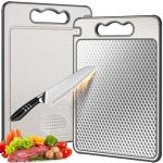 Stainless Steel Reversible Cutting Board, 14.4"x9.8