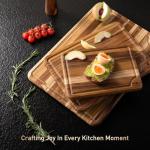 Teak Wood Cutting Board Set - 3 Pack