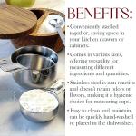 Stainless Steel Measuring Cups Set of 6