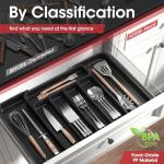 Expandable Black Cutlery Tray for Utensils