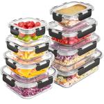 8 Pack Airtight Glass Meal Prep Containers