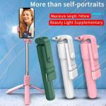 Bluetooth Selfie Stick Tripod with Beauty Light