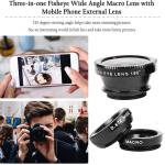 3-in-1 Fisheye Wide Angle Camera Lens for Smartphones