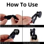 3-in-1 Fisheye Wide Angle Camera Lens for Smartphones