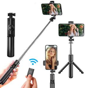 Bluetooth Selfie Stick Tripod with Light for iPhone