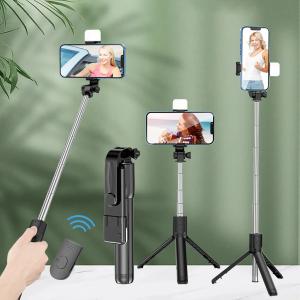 Telescopic Selfie Stick with Bluetooth Remote Tripod
