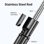 Bluetooth Selfie Stick Tripod with Light for iPhone