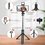 Bluetooth Selfie Stick Tripod with Light for iPhone