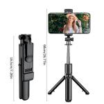 Bluetooth Selfie Stick Tripod with Light for iPhone