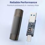 JOIOT 128GB Dual USB 3.0 Flash Drive