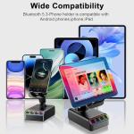 Hupoaf Adjustable Phone Stand with Wireless Speaker