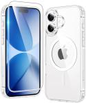 iPhone 17 Clear Case with Magnetic Screen Protector