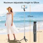 POWOMAO Selfie Stick Tripod with Fill Light