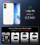 iPhone 17 Clear Case with Magnetic Screen Protector