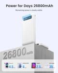 26800mAh Power Bank with 4 Cables & Fast Charging