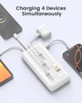 26800mAh Power Bank with 4 Cables & Fast Charging